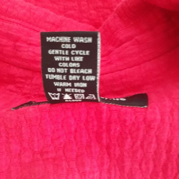 Dialogue Lined Trench Coat Women Medium Red Clasp Closure Lined Pockets - Picture 14 of 14